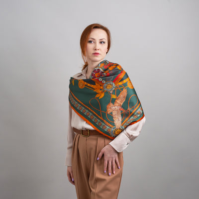 Apaszka „Sokole Polowanie” (Zielona) (Twill)