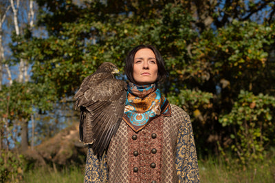 Apaszka „Sokole Polowanie” (Turkusowa) (Twill)