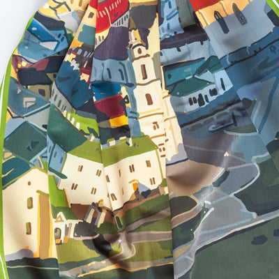 Apaszka „Górne Miasto” (Jedwab mokry)