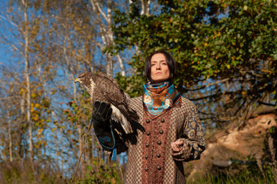 Apaszka „Sokole Polowanie” (Turkusowa) (Twill)