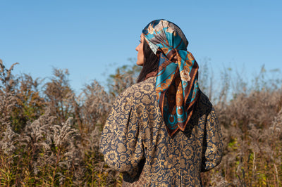 Apaszka „Sokole Polowanie” (Turkusowa) (Twill)