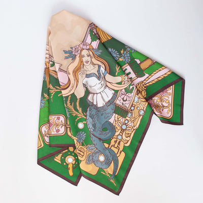 Apaszka „Użalka Szmaragd” (Jedwab mokry)