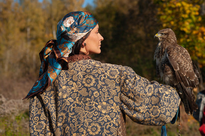 Apaszka „Sokole Polowanie” (Turkusowa) (Twill)