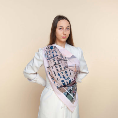 Apaszka „Bramy Mińska” (Jedwab mokry)