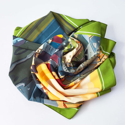 Apaszka „Górne Miasto” (Jedwab mokry)