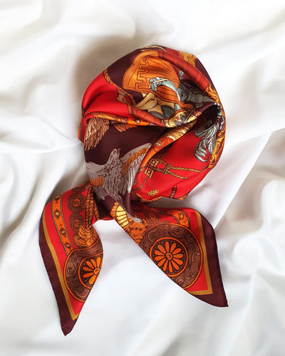 Apaszka „Husaria” (Czerwona) (Jedwab mokry)