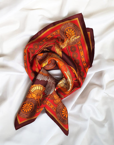 Apaszka „Husaria” (Czerwona) (Jedwab mokry)