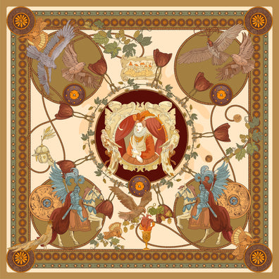 Apaszka „Husaria” (Złota) (Jedwab mokry)