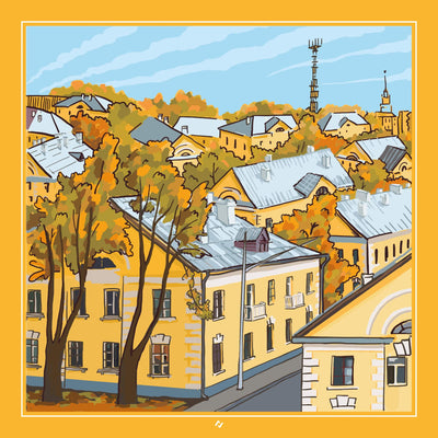 Apaszka „Osmołówka” (Jedwab mokry)