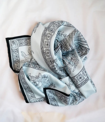 Apaszka „Ptaki Białorusi” (Niebieska) (Twill)