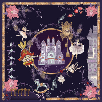 Apaszka „Dziadek do Orzechów” (Fioletowa) (Twill)