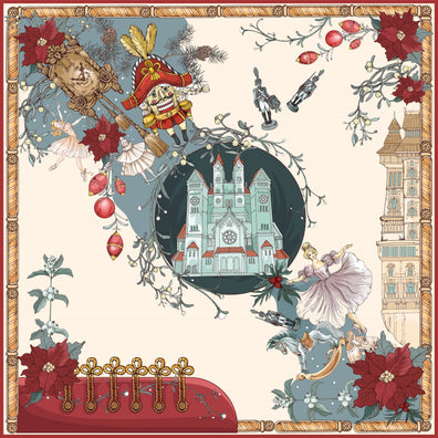 Apaszka „Dziadek do Orzechów” (Perłowa) (Twill)