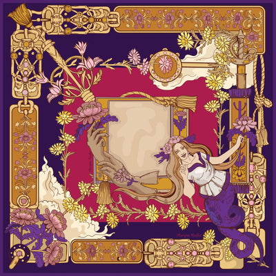 Apaszka „Użalka Ametyst” (Jedwab mokry)